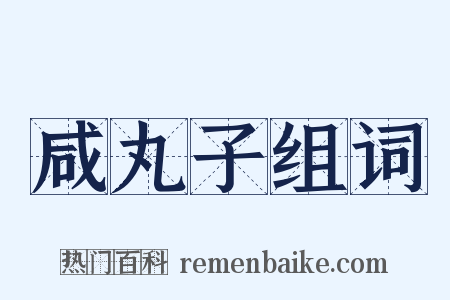 咸丸子组词是什么意思的图片